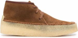 Clarks lace-up suede ankle boots Brown