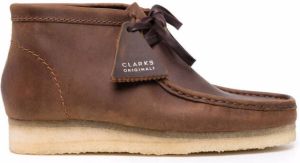 Clarks Originals lace-up leather desert boots Brown