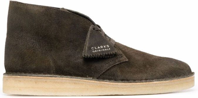 Clarks Originals suede ankle boots Green