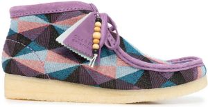 Clarks Originals Wallabee lace-up fastening boots Purple