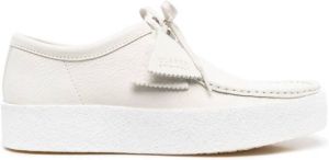 Clarks Originals Wallabee logo-tag lace-up shoes White