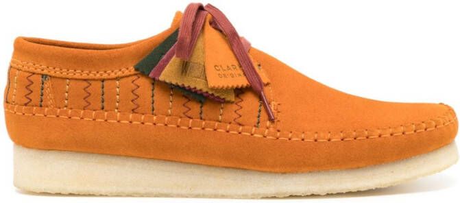 Clarks Originals Weaver suede lace-up shoes Orange