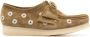 Clarks Wallabee floral-embroidered boat shoes Brown - Thumbnail 1