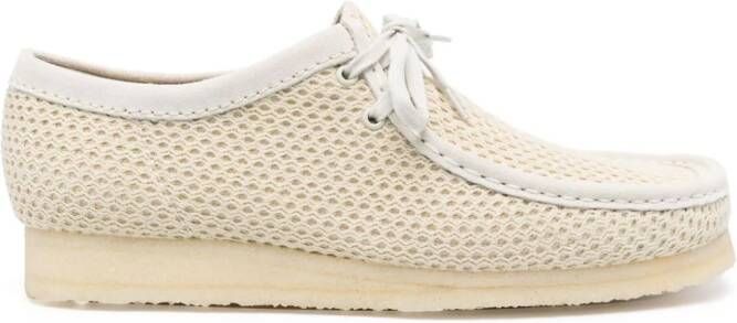 Clarks Wallabee textured boat shoes Neutrals