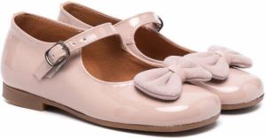 CLARYS bow-detail leather ballerina shoes Pink