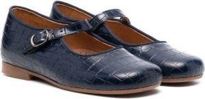 CLARYS croc-effect ballerina shoes Blue