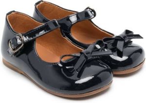 CLARYS patent buckle-fastening ballerina shoes Blue