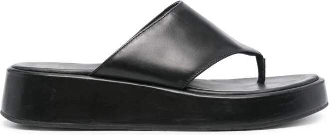 Claudie Pierlot slip-on leather sandals Black