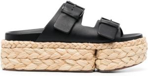 Clergerie 55mm braided-sole sandals Black