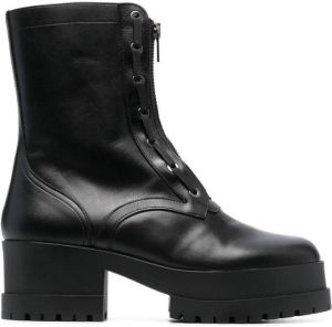 Clergerie 60mm zip-up leather boots Black