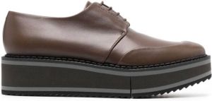 Clergerie Bree platform lace-up shoes Brown