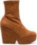 Clergerie Brenda 100mm suede boots Brown - Thumbnail 1