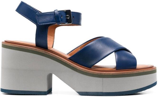 Clergerie Charline leather sandals Blue