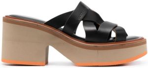 Clergerie criss-cross leather mules Black