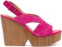 Clergerie Dava suede platform sandals Pink - Thumbnail 1