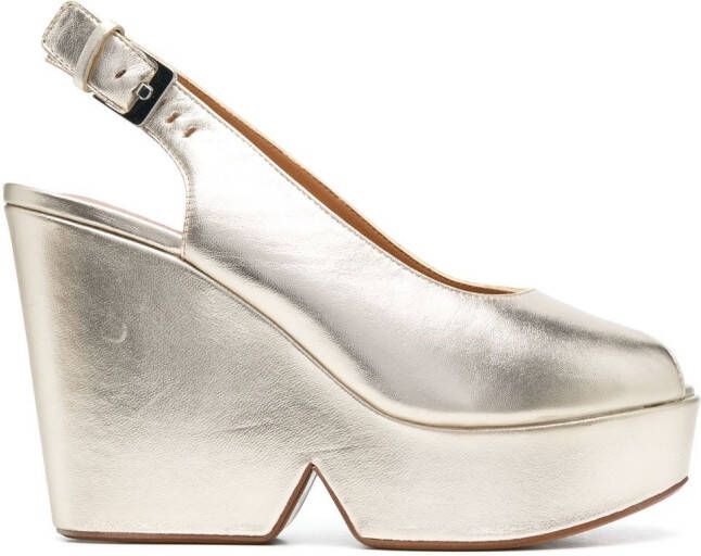Clergerie Dylan metallic 110mm sandals Gold