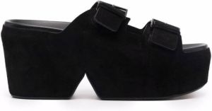 Clergerie Esme suede leather sandals Black