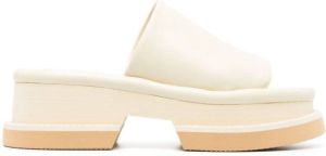 Clergerie Faith platform leather mules Yellow