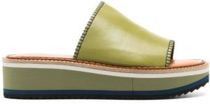 Clergerie Fast leather mules Green