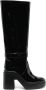 Clergerie glossy-finish heeled boots Black - Thumbnail 1