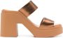 Clergerie Next 110mm leather sandals Brown - Thumbnail 1