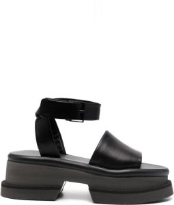 Clergerie open-toe leather sandals Black