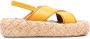 Clergerie open-toe leather sandals Yellow - Thumbnail 1