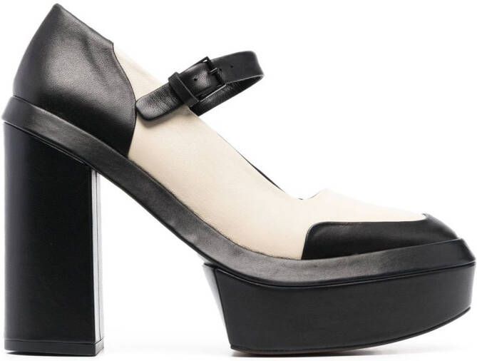 Clergerie platform panelled pumps Black