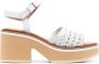Clergerie woven-design platform sandals White - Thumbnail 1