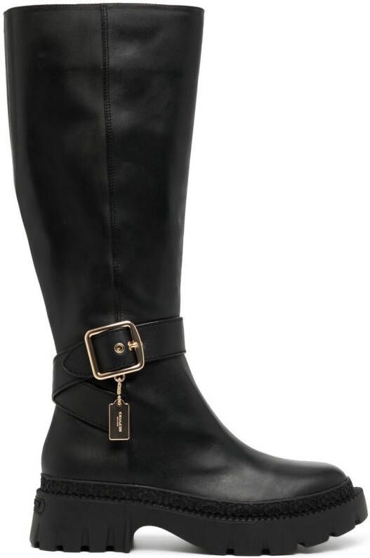 Coach buckle-detail long boots Black