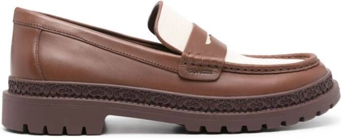 Coach Cooper leather loafers Brown