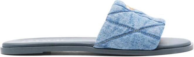 Coach Holly diamond-quilted sandals Blue