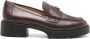 Coach Leah 45mm logo-plaque leather loafers Brown - Thumbnail 1