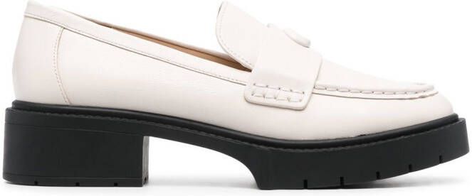 Coach Leah chunky sole leather loafers Neutrals