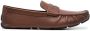 Coach logo-plaque leather loafers Brown - Thumbnail 1