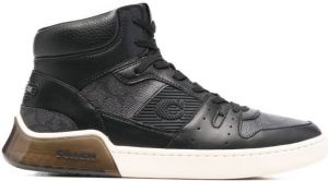 Coach monogram-print high-top sneakers Black
