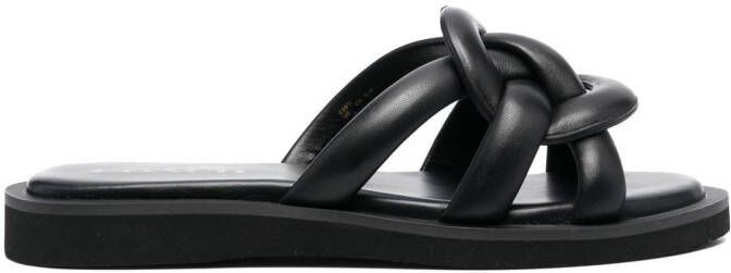 Coach sheepskin sandals Black