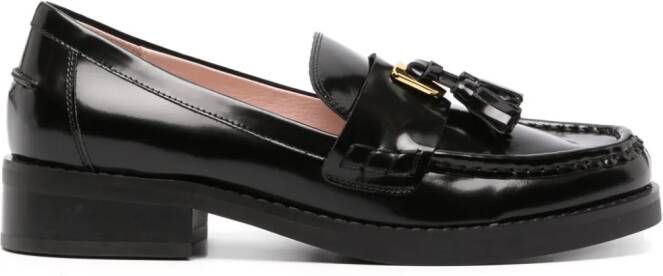 Coccinelle 35mm tassel-detail leather loafers Black