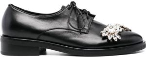 Coliac crystal-embellished lace-up shoes Black