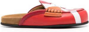 College colour-block 20mm slippers Red