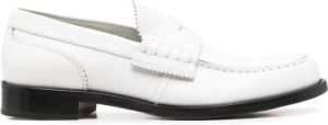 College debossed-logo loafers White