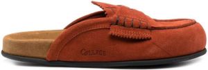 College slip-on suede slippers Orange