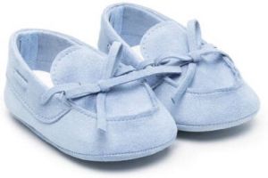 Colorichiari bow-detail suede loafers Blue