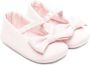 Colorichiari bow-detail twill ballerina shoes Pink - Thumbnail 1