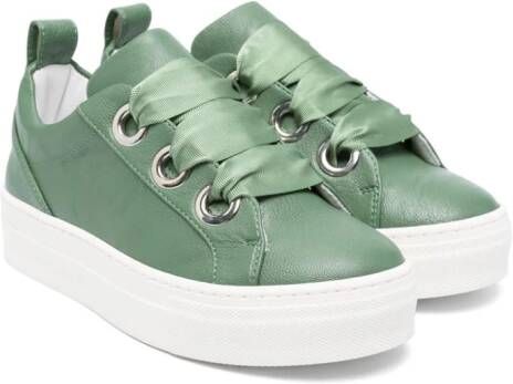 Colorichiari lace-up leather sneakers Green