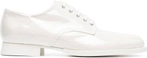 Comme Des Garçons almond toe lace-up shoes White