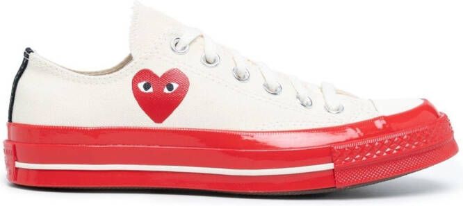 Comme Des Garçons Play x Converse logo-print contrast sole sneakers Neutrals