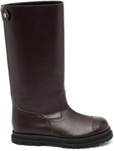 Comme des Garçons TAO knee-length leather boots Brown