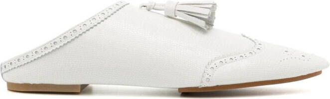 Comme des Garçons TAO Western-style leather slippers White