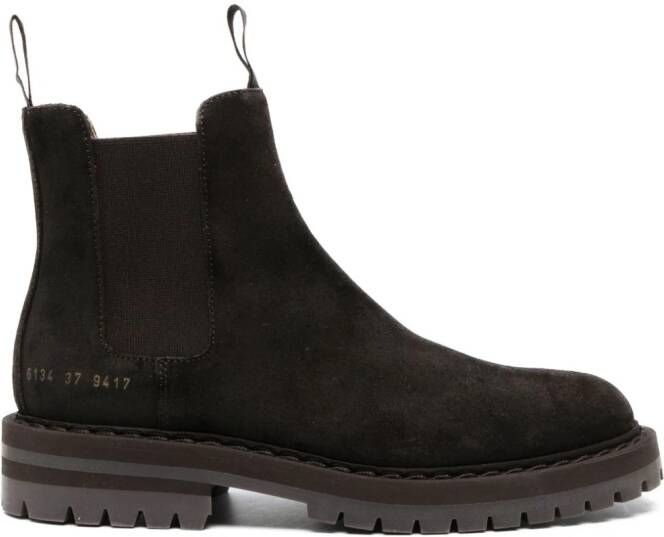 Common Projects Chelsea suede ankle boots Brown
